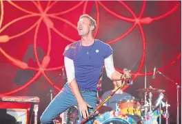  ?? Santiago hafford ?? Chris Martin, en pleno show