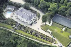  ??  ?? HOMES: The O’donnells’ huge residence in Killiney. Below, the exterior of the Westminist­er house priced at €15.6m