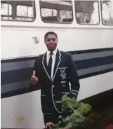  ?? ?? Victor Kunonga as a student at Northlea High school