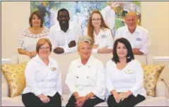  ?? Submitted photo ?? STAFF: The current staff includes Deb Green, back, left, Joe Scott, back, second from left, Lucas Rhodes, back, right, Petronella Giurgea, front, left, Nina Alter, front, center, and Glenoa Griffin, front, right.