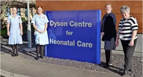  ?? ?? Ruby Guest, second from left, with staff from the RUH neonatal unit