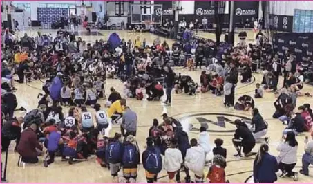  ??  ?? Here are all the kids that were waiting for Kobe to arrive at this basketball camp with his daughter Gianna. They were told to kneel and pray when the unexpected happed on Sunday morning. Now, tributes are pouring in for the departed basketball legend, his daughter and all the other seven persons that died in that ill fated crash.