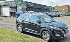  ??  ?? The car hire shop in Birmingham from which a Hyundai Tucson 4x4 vehicle used in the attack was rented