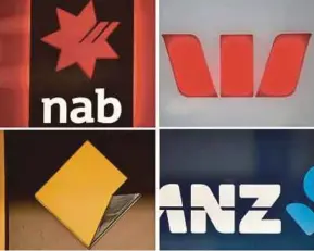 ?? AFP PIC ?? Australia’s ‘Big Four’ banks (clockwise, from top left) National Australia Bank, Westpac, Australia and New Zealand Banking Group and Commonweal­th Bank of Australia.