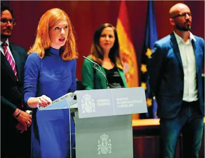  ?? PODEMOS ?? Lilith Verstrynge tomó el lunes posesión de su cargo como secretaria de Estado para la Agenda 2030