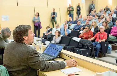  ??  ?? L’evento Il convegno organizzat­o ieri dalla Cgil per riflettere sulla tempesta Vaia in Trentino (foto Pretto/Rensi)