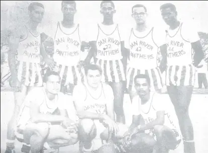  ?? ?? The Dan Rivers Panthers team from left, Ken Corsbie, Deryck `Bull’ Burnett, Binky Archer, Sandy Mc Donald and Brian Dummett. Stooping, left, Colin Davilar, Carl Spence and Orson Forbes.