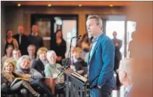  ?? BOB TYMCZYSZYN THE ST. CATHARINES STANDARD ?? Artistic Director Tim Carroll speaks to the media at the Shaw Festival annual general meeting in Niagara-on-the-Lake Friday.