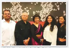  ??  ?? ■ Yoshita Ahmad with her family. The Sri Lankan expat shares sweets and gifts with friends and family.