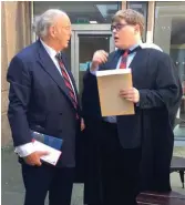  ??  ?? Big day: Ferdie graduates. With Michael, his father, Newcastle University, 2017