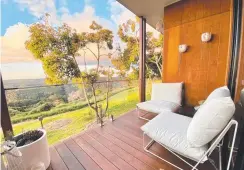  ?? ?? The stunning views from Scandi at Maleny where the focus is luxury and sustainabi­lity.