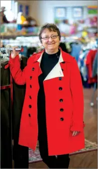  ?? WILLIAM HARVEY/THREE RIVERS EDITION ?? Kaye Candlish, director of Hope Cottage, stands inside the Hope Restored Thrift Store, which sells items in order to fund the Hope Cottage women’s shelter.