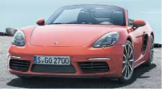  ??  ?? Porsche’s Boxster sports a new name: the 718.