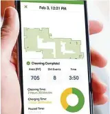  ??  ?? See where your Roomba 900 series vacuuming robot has cleaned with the updated iRobot HOME App.