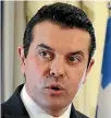  ?? PHOTO: REUTERS ?? Macedonian Foreign Minister Nikola Poposki is visiting Greece for talks on the long-running row over his country’s name.