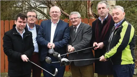  ?? Photo by Michelle Cooper Galvin ?? Launching the Fianna Fail Golf Classic were Daniel McCarthy, Brian Sugrue, Deputy John Brassil, Christy O’Connell, Cllr Michael Cahill and Mick O’Connor which will be held in Beaufort Golf Club on June 9.