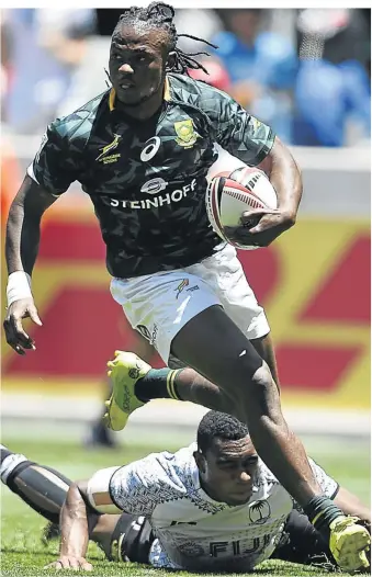  ?? /ASHLEY VLOTMAN/GALLO IMAGES ?? Seabelo Senatla is back to boost the Blitzboks as they take aim at regaining top spot in the World Sevens Series.