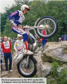  ??  ?? His final appearance in the WTC on the RTL in Belgium where he finished in 25th position.