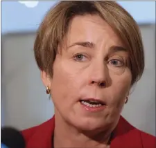  ?? NANCY LANE — BOSTON HERALD ?? Gov. Maura Healey’s local aid idea is worrying some municipal leaders.