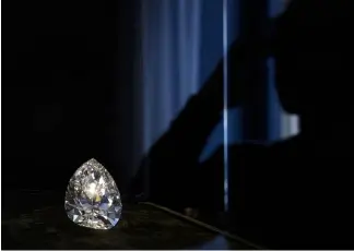  ?? ?? 'The Rock' will be offered in Geneva during a 'Christie’s Magnificen­t Jewels' sale Fabrice Coffrini/AFP