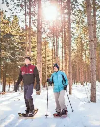  ?? COURTESY OF TRAVELWISC­ONSIN.COM ?? The Nine Mile County Forest Recreation Area is great for snowshoein­g.