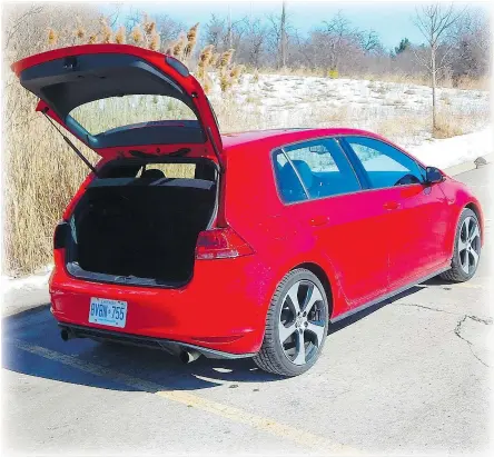  ?? — PHOTOS: BRIAN HARPER/DRIVING ?? The 2015 VW Golf GTI 5-Door Autobahn also comes in a three-door model.