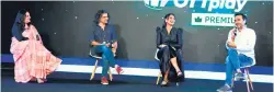  ?? ?? Sonal Kalra, managing editor (Entertainm­ent) Hindustan Times in conversati­on with filmmaker Imtiaz Ali and actors Sonakshi Sinha and Pankaj Tripathi