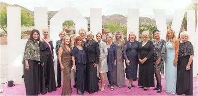  ?? ?? The Muses gather for a group shot at “Glitz, Glamour & Muses,” the nonprofit’s annual fundraiser, on Feb. 20, 2024.