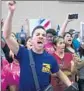  ?? STEVE MARCUS Las Vegas Sun ?? RAFAEL LOPEZ and others chant “Black lives matter!” at a Bush event in North Las Vegas.