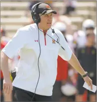  ?? Karl Merton Ferron / TNS ?? Maryland coach D. J. Durkin is on administra­tive leave following the death of player Jordan McNair and amid reports of a toxic culture around the program.