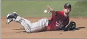  ?? CHARLIE RIEDEL/ASSOCIATED PRESS ?? Reds shortstop Zack Cozart, who played at Colliervil­le High and Ole Miss, flips the ball to shortstop Emmanuel Burriss for a force of Kansas City’s Mike Moustakas at second Friday.