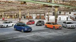  ??  ?? Von links nAch rechts: Audi RS 4 AvAnt (Typ B7), Audi RS 2 AvAnt, Audi RS 4 AvAnt (Typ B5), Audi RS 6 AvAnt (Typ C5), Audi RS 4 AvAnt (Typ B8), Audi RS 6 AvAnt (Typ C6).