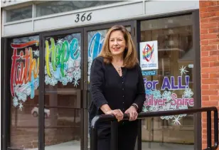  ?? JULIE JOCSAK TORSTAR ?? Karen Orlandi, a minister at Silver Spire United Church in St. Catharines, hopes better ways can be found to help people who are homeless after the COVID-19 pandemic passes.