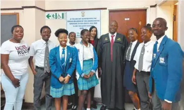  ?? ?? Crossroads pupils visited Empangeni Magistrate’s Court last year to learn about legal careers