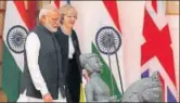  ?? REUTERS FILE ?? Prime Minister Narendra Modi and his British counterpar­t Theresa May during her visit to New Delhi in 2016.