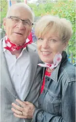  ??  ?? Senator Dan Hays and his wife Kathy pose for the lens at the Canada Day celebratio­n held in the home of philanthro­pists Michael and Linda Shaikh.