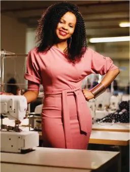  ??  ?? Chaz Ngaka has made her mark in the clothing manufactur­ing industry and also created about 120 jobs.