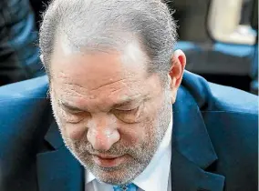  ?? AP ?? Weinstein, who will be sentenced on March 11, could be jailed for up to 25 years. He still faces four further charges in Los Angeles.