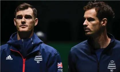  ??  ?? Jamie Murray (left) has organised the tournament at which his brother Andy will make his return. Photograph: Gabriel Bouys/AFP via Getty Images
