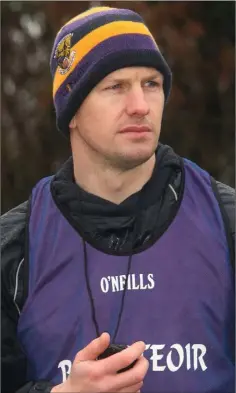  ??  ?? New Wexford manager Anthony Masterson.