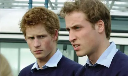  ??  ?? ‘Acting out the contradict­ions that go back into their childhoods’ … William and Harry back in 2005. Photograph: Getty Images