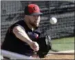  ?? TONY DEJAK — THE ASSOCIATED PRESS ?? Indians starting pitcher Corey Kluber works out on Oct. 3.