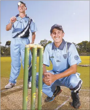  ??  ?? Ben Patterson and Marty Jeffery posed for this photo in Alice Springs where they were competing in 2017 as part of Cricket Australia’s coverage. PHOTO: DARRIAN TRAYNOR – CA/CRICKET AUSTRALIA/GETTY IMAGES