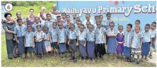  ?? ?? 6
6. The principal guests are pictured with students at Wainiyavu Primary School in Namosi.