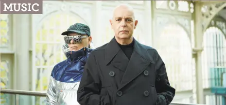  ?? Sacks and Co. ?? Chris Lowe (left) and Neil Tennant of the Pet Shop Boys, celebratin­g 30 years.