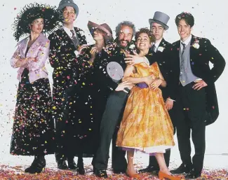  ?? ?? Four Weddings and A Funeral took home US$245.7 million worldwide when first unleashed in 1994.