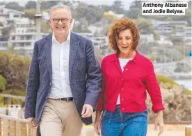  ?? ?? Anthony Albanese and Jodie Belyea.