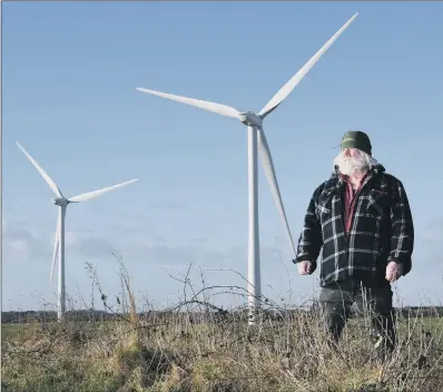  ?? PICTURE: SIMON HULME ?? MISERY:
Shawn Mars says the noise from the wind turbines near his home in Aldbrough, East Yorkshire is ‘unbelievab­le’.