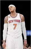  ?? /GETTY IMAGES ?? Carmelo Anthony podría dejar los Knicks en las próximas horas.