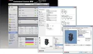  ??  ?? LEFT Kyocera’s web interface and driver panel provide excellent levels of control over the printing process